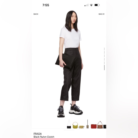 Prada chain shoulder bag in Nylon - Picture 2 of 8